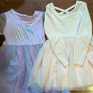 LOT 2 Girls Size 5/6 Dress Mermaid Tutu Ballet Pastel Shimmer Mermaid Whimsigoth
